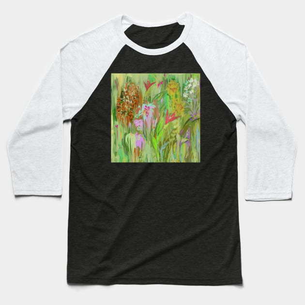 Abstract Floral collection Baseball T-Shirt by jen28